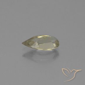 Diásporo con Cambio de Color Amarillo muy claro natural de 0.86 ct, En forma de pera, VVS-VS