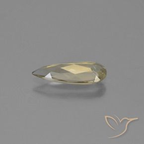 Diásporo con Cambio de Color Amarillo claro natural de 0.91 ct, En forma de pera, VVS-VS