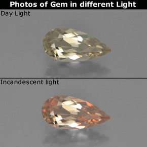 Diásporo con Cambio de Color Amarillo cálido natural de 1.17 ct, En forma de pera, VVS-VS