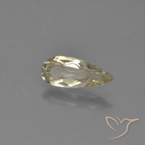 Diásporo con Cambio de Color Amarillo pálido natural de 0.95 ct, En forma de pera, VVS-VS