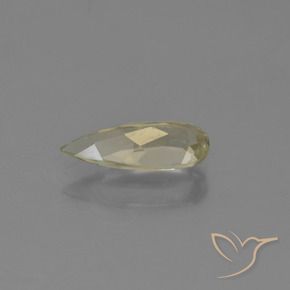 Diásporo con Cambio de Color Amarillo pálido natural de 0.95 ct, En forma de pera, VVS-VS