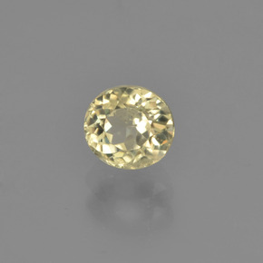Diásporo con Cambio de Color Amarillo pálido natural de 0.86 ct, Corte Redondo, VS
