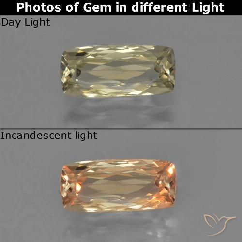 1.30ct Natural Amarillo suave Diásporo con Cambio de Color, Forma Cojín, VVS