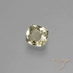 Diasporo con cambio de color amarillo natural de 0,66 ct, corte cojín, VVS-VS