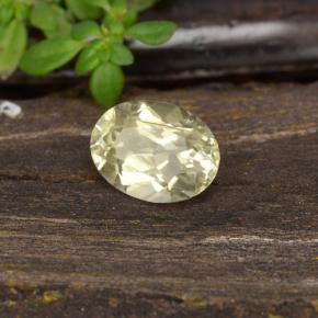 Diasporo con cambio de color amarillo natural de 0,95 ct, corte óvalo, VS