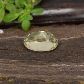 Diasporo con cambio de color amarillo natural de 0,95 ct, corte óvalo, VS
