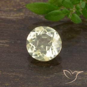 Diásporo con Cambio de Color Amarillo claro natural de 0.60 ct, Redondo, VVS-VS