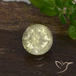Diásporo con Cambio de Color Amarillo claro natural de 0.64 ct, Redondo, VVS-VS