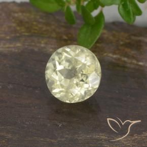 Diásporo con Cambio de Color Amarillo claro natural de 0.65 ct, Redondo, VS