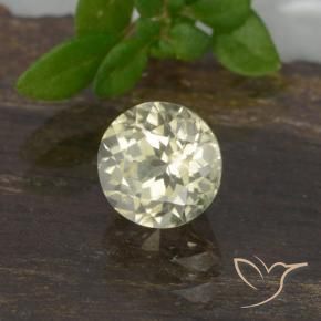 Diásporo con Cambio de Color Amarillo pálido natural de 0.70 ct, Redondo, VVS-VS