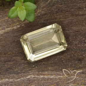Diásporo con Cambio de Color Amarillo claro natural de 0.72 ct, Corte Octágono / Esmeralda, VVS-VS