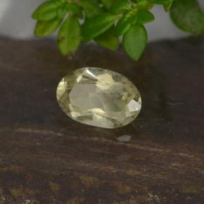 Diasporo con cambio de color amarillo natural de 0,50 ct, corte óvalo, VVS-VS
