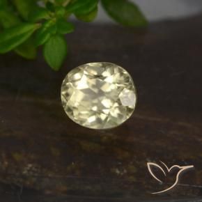 Diásporo con Cambio de Color Amarillo muy pálido natural de 0.80 ct, Ovalada, VVS-VS