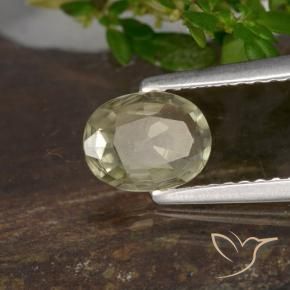 Diásporo con Cambio de Color Amarillo muy claro natural de 0.66 ct, Ovalada, VVS-VS