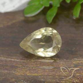 Diásporo con Cambio de Color Amarillo claro natural de 0.79 ct, En forma de pera, VVS-VS