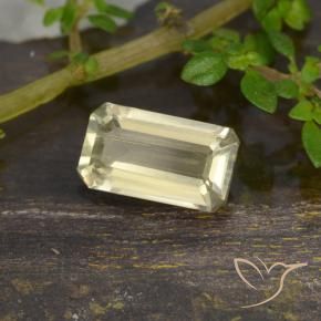 Diásporo con Cambio de Color Amarillo pálido natural de 0.91 ct, Corte Octágono / Esmeralda, VVS-VS
