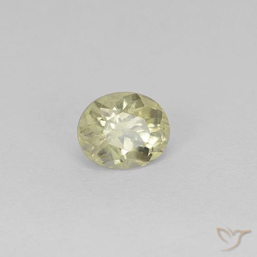 Diásporo con Cambio de Color Amarillo claro natural de 0.65 ct, Ovalada, VS