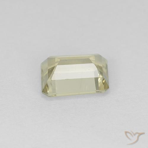 Diásporo con Cambio de Color Amarillo muy claro natural de 1.20 ct, Corte Octágono / Esmeralda, VS