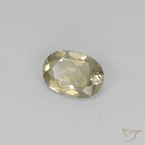 Diásporo con Cambio de Color Amarillo claro natural de 0.61 ct, Ovalada, VS