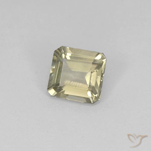 Diásporo con Cambio de Color Amarillo claro natural de 0.86 ct, Corte Octágono / Esmeralda, VS