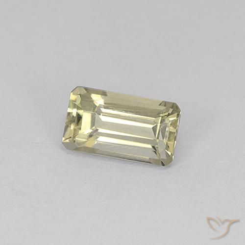 Diásporo con Cambio de Color Amarillo claro natural de 0.91 ct, Corte Octágono / Esmeralda, VS