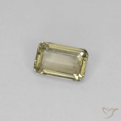 Diásporo con Cambio de Color Amarillo claro natural de 0.79 ct, Corte Octágono / Esmeralda, VVS-VS