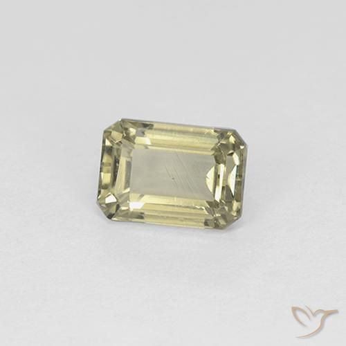 Diásporo con Cambio de Color Amarillo claro natural de 1.03 ct, Corte Octágono / Esmeralda, VS