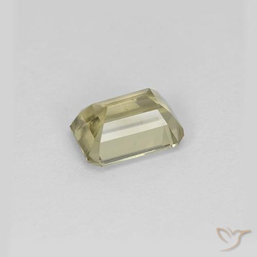 Diásporo con Cambio de Color Amarillo claro natural de 1.03 ct, Corte Octágono / Esmeralda, VS