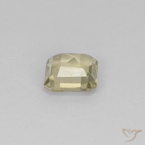 Diásporo con Cambio de Color Amarillo claro natural de 0.99 ct, Corte Octágono / Esmeralda, VS