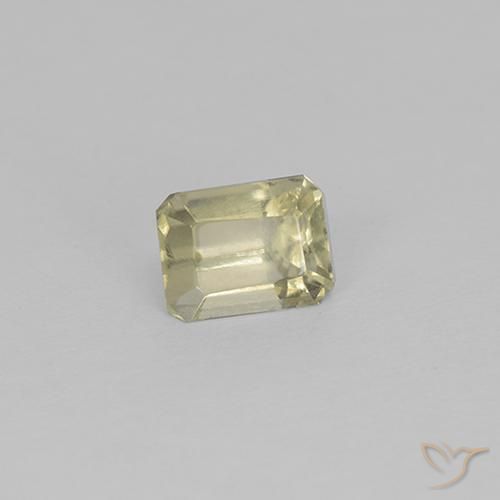 Diásporo con Cambio de Color Amarillo claro natural de 0.79 ct, Corte Octágono / Esmeralda, VS