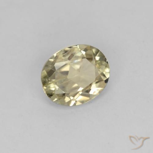 Diásporo con Cambio de Color Amarillo suave natural de 0.67 ct, Ovalada, VS
