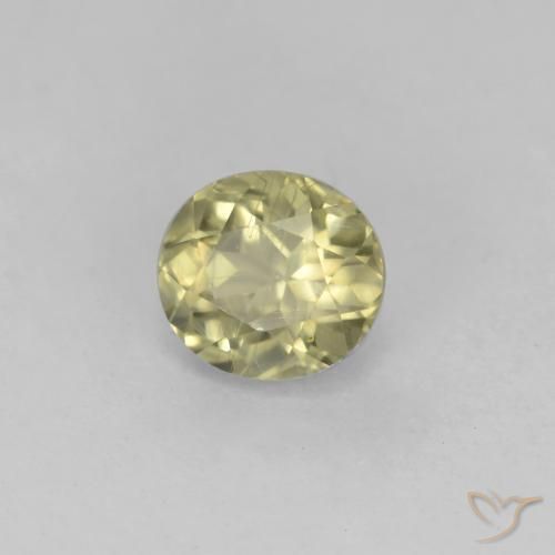 Diásporo con Cambio de Color Beige amarillo natural de 0.72 ct, Ovalada, VS