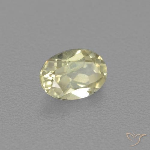 Diásporo con Cambio de Color Amarillo claro natural de 0.48 ct, Ovalada, VS