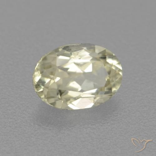 Diásporo con Cambio de Color Amarillo claro natural de 0.88 ct, Ovalada, VS
