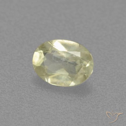 Diásporo con Cambio de Color Amarillo pálido natural de 0.47 ct, Ovalada, VS
