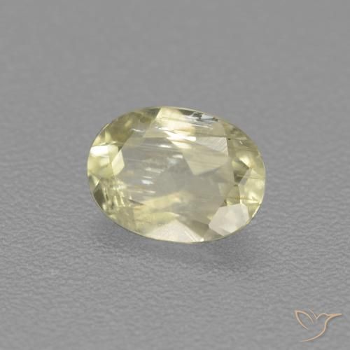 Diásporo con Cambio de Color Amarillo claro natural de 0.51 ct, Ovalada, VS