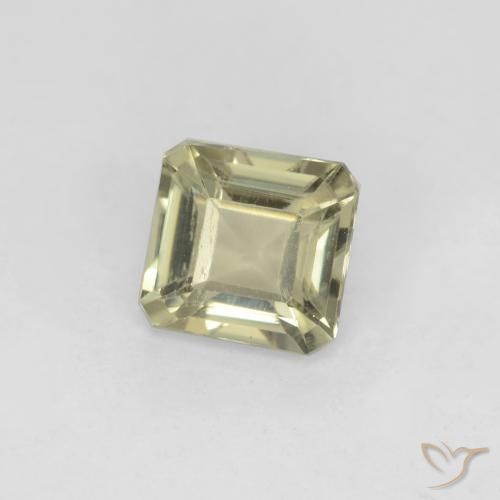 Diasporo con cambio de color amarillo natural de 0,80 ct, corte esmeralda, VS