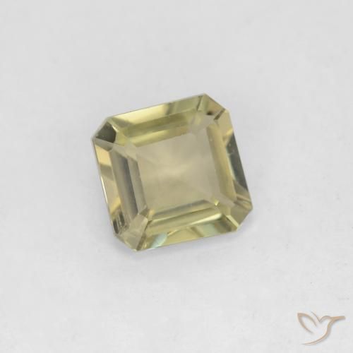 Diásporo con Cambio de Color Amarillo suave natural de 0.69 ct, Corte Octágono / Esmeralda, VS