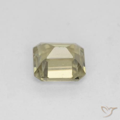 Diásporo con Cambio de Color Amarillo pálido natural de 0.89 ct, Corte Octágono / Esmeralda, VS