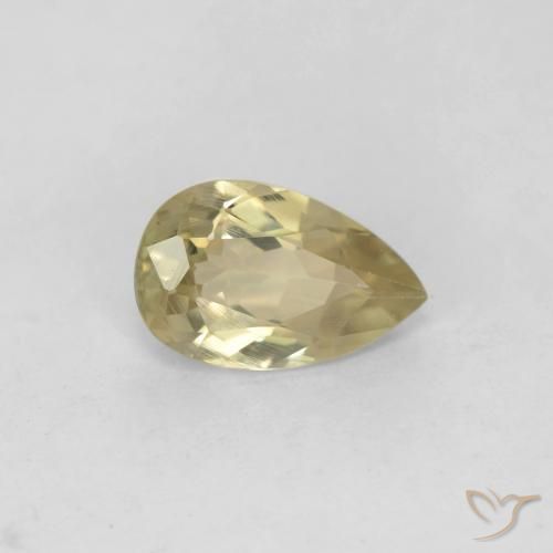 Diásporo con Cambio de Color Amarillo suave natural de 0.71 ct, En forma de pera, VS