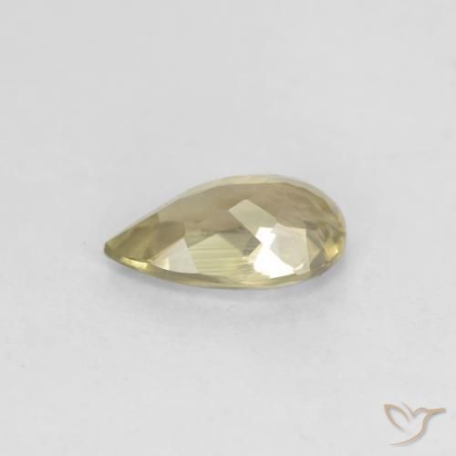 Diásporo con Cambio de Color Amarillo suave natural de 0.71 ct, En forma de pera, VS