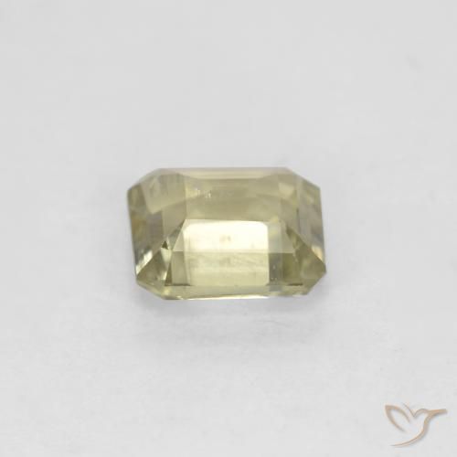 Diásporo con Cambio de Color Amarillo claro natural de 0.74 ct, Corte Octágono / Esmeralda, VS