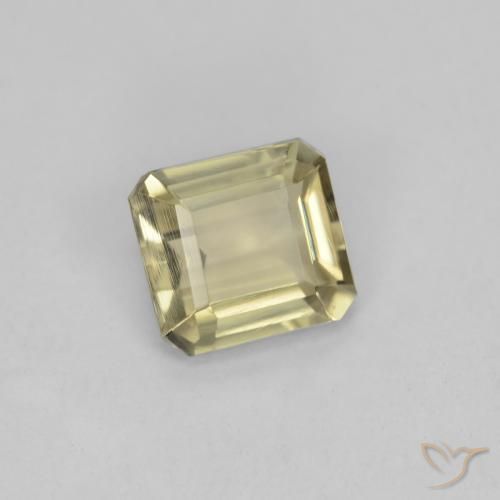 Diásporo con Cambio de Color Amarillo claro natural de 0.97 ct, Corte Octágono / Esmeralda, VVS-VS