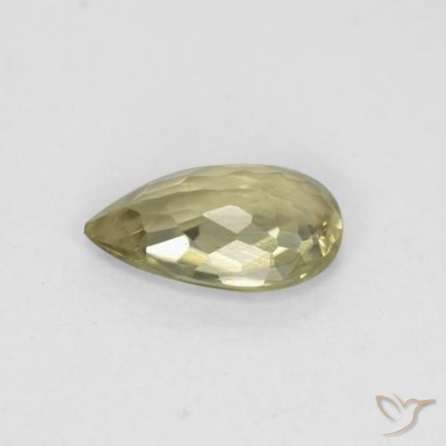 Diásporo con Cambio de Color Amarillo pálido natural de 0.70 ct, En forma de pera, VS