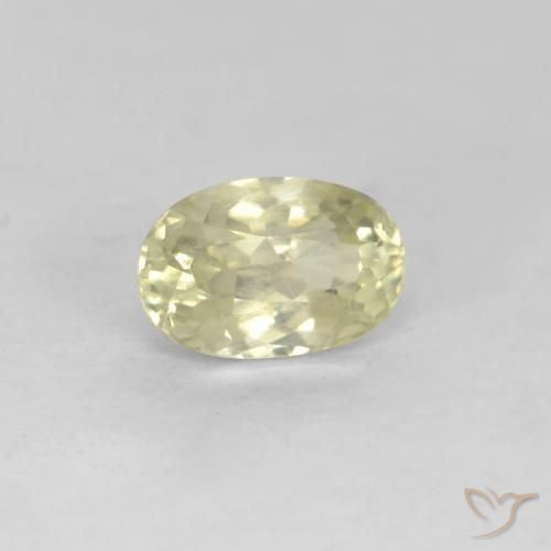 Diásporo con Cambio de Color Amarillo claro natural de 0.78 ct, Ovalada, VS