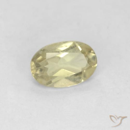 Diásporo con Cambio de Color Amarillo claro natural de 0.57 ct, Ovalada, VS