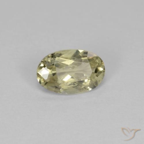Diásporo con Cambio de Color Beige amarillo natural de 0.57 ct, Ovalada, VS