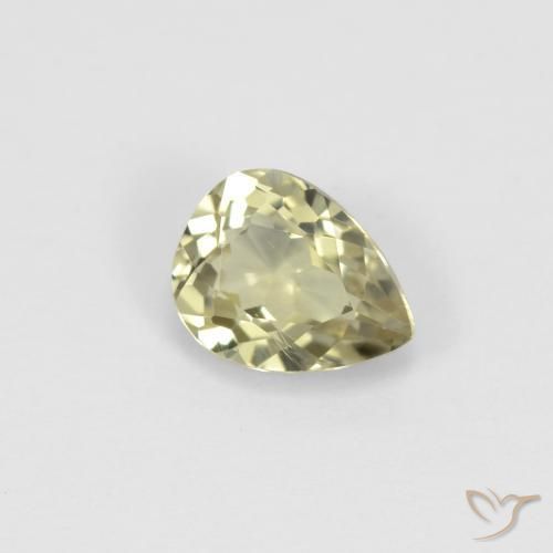 Diásporo con Cambio de Color Amarillo claro natural de 0.60 ct, En forma de pera, VVS-VS