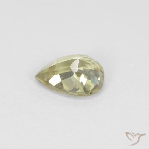 Diásporo con Cambio de Color Amarillo claro natural de 0.60 ct, En forma de pera, VVS-VS