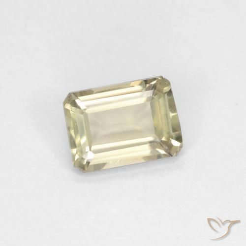 Diásporo con Cambio de Color Amarillo claro natural de 0.71 ct, Corte Octágono / Esmeralda, VS